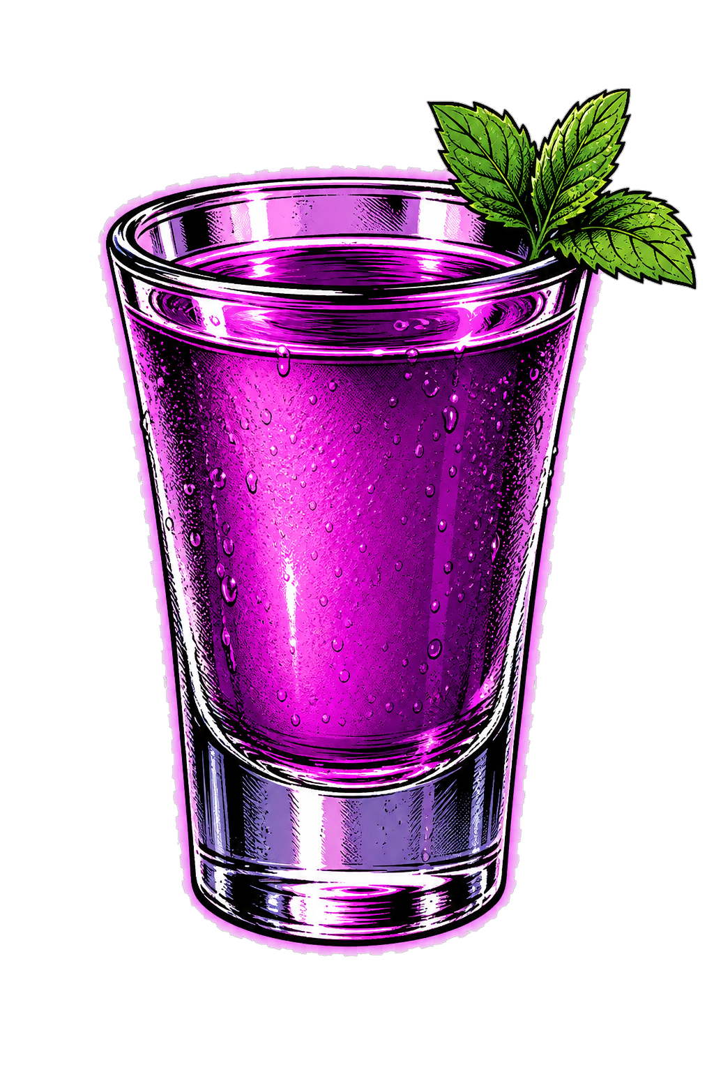 Grami Shot – Traube & Minze im Glas